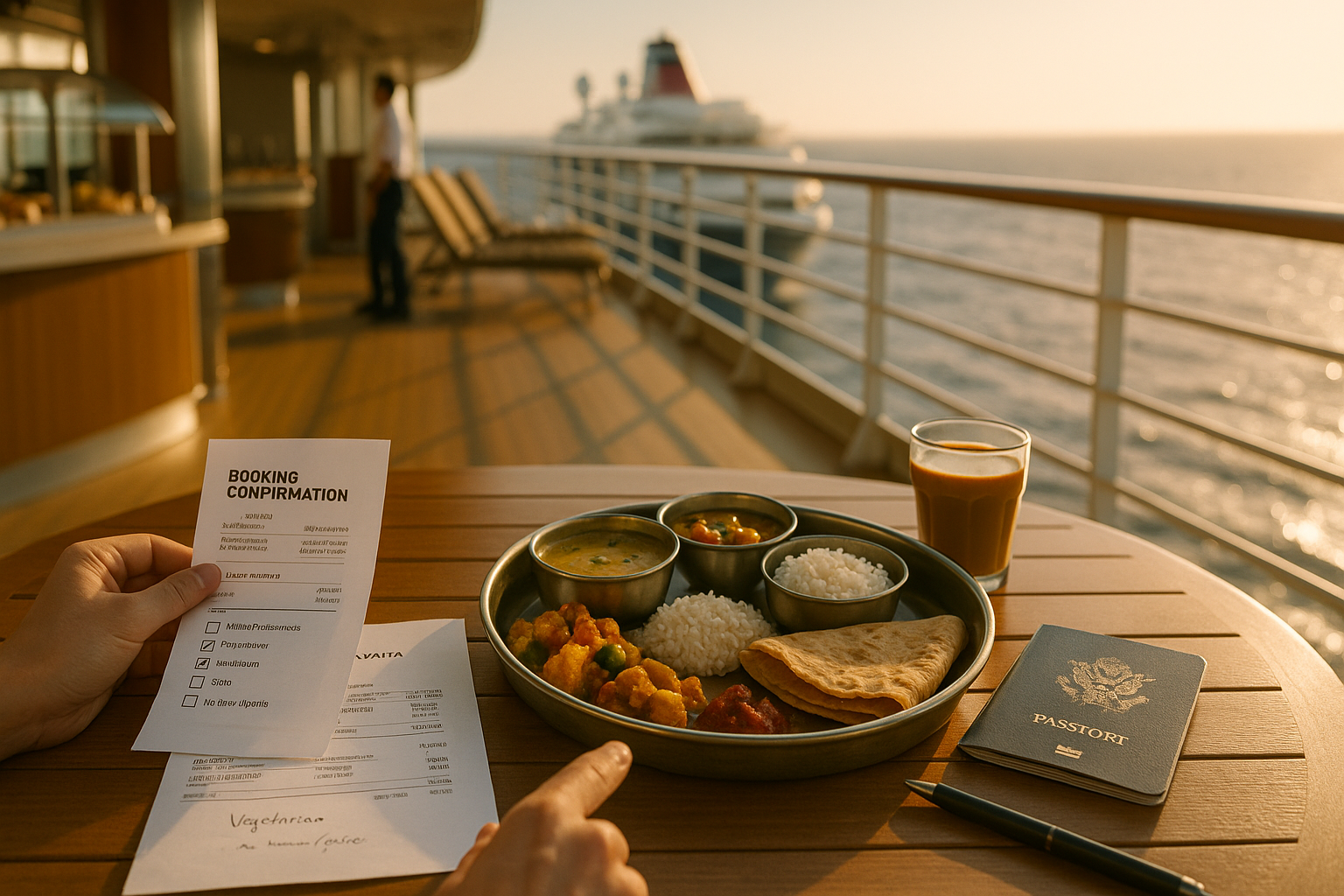 confirmation receipts and dietary preference checklists for assurance