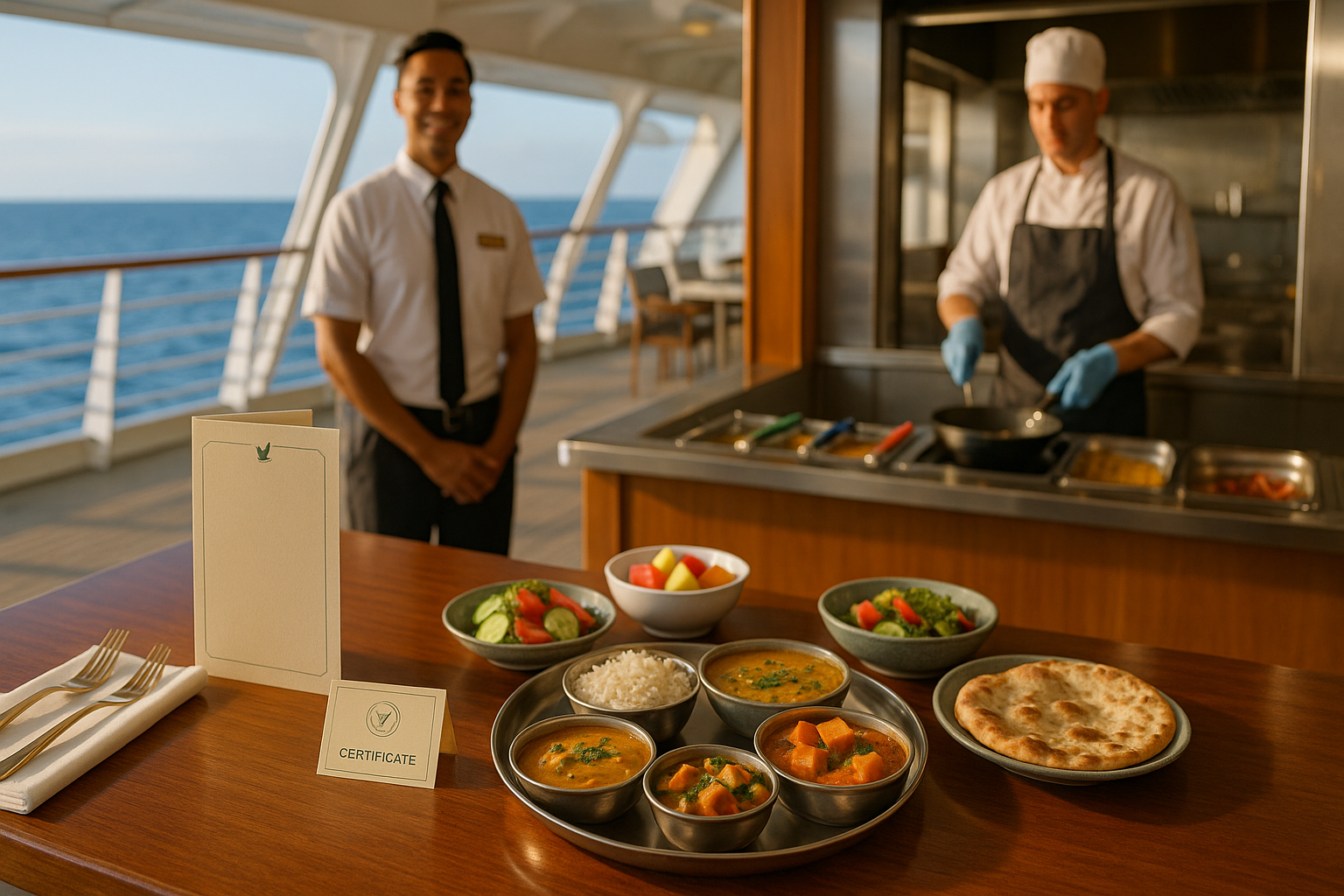 certification marks, halal menu cards, and kitchen practices for inclusivity