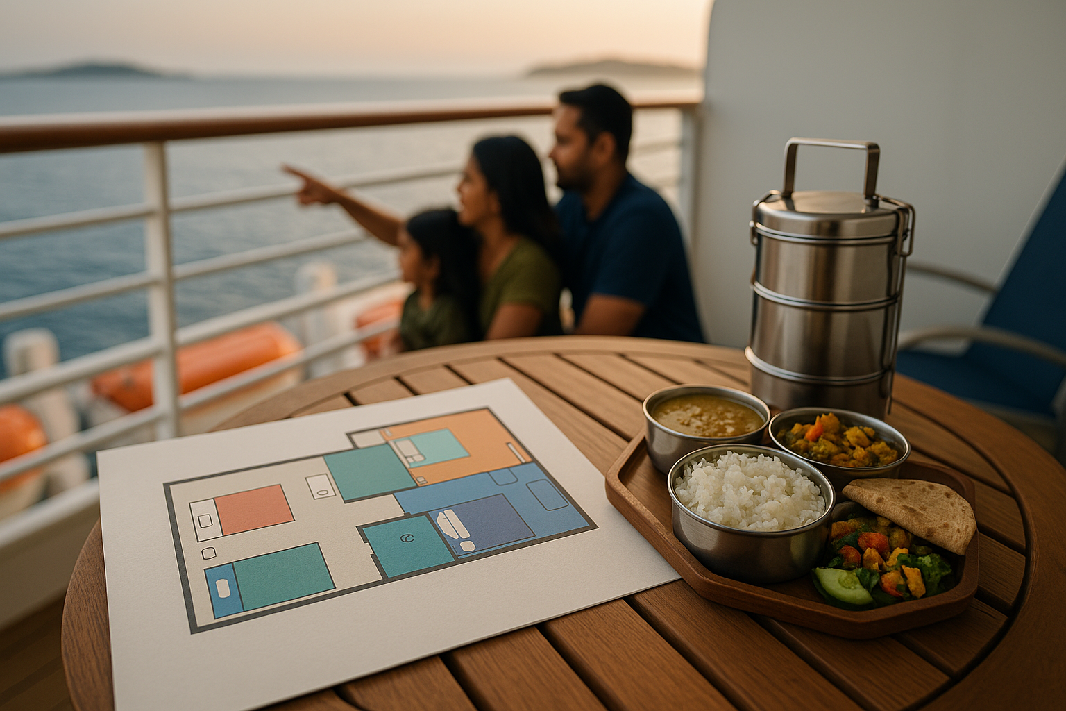 floor plan diagram showing different cruise ship room layouts
